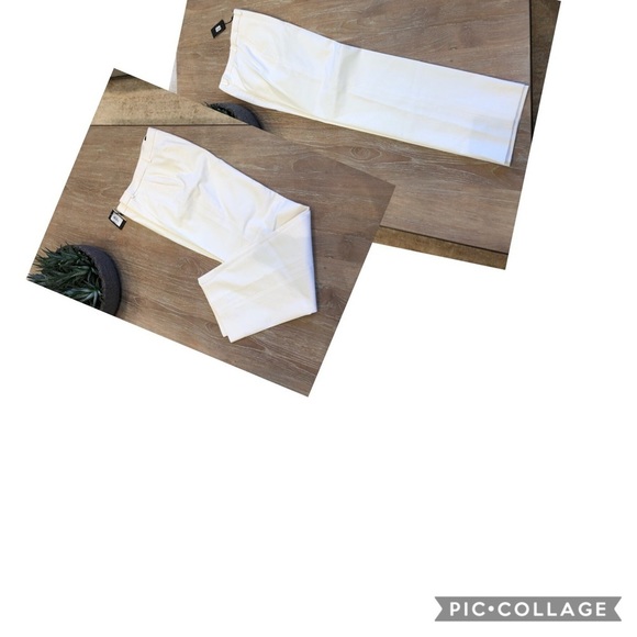 GIORGIO Armani Straight Leg High Waist Pants Cream lined size 42 - Picture 2 of 8